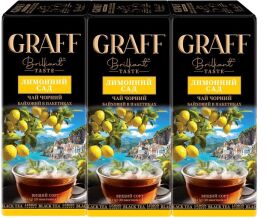 Акція на Упаковка чаю чорного Graff Lemon Garden 20 пакетиків х 3 шт від Rozetka