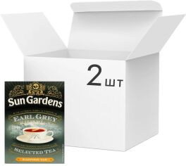 Акция на Упаковка чаю чорного Sun Gardens з бергамотом Earl Grey OPA 90 г х 2 шт от Rozetka