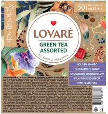 Акція на Чай зелений асорті Lovare Assorted Green Tea 5 видів по 10 пакетиків від Rozetka