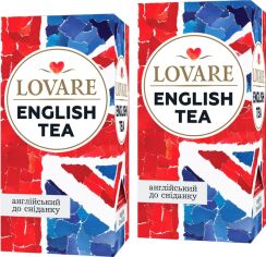 Акція на Упаковка чаю Lovare чорного асорті Англійський сніданок 2 пачки по 24 пакетики від Rozetka