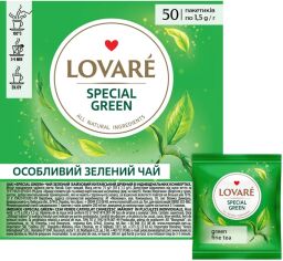 Акция на Чай зелений китайський Lovare Special Green 50 пакетиків в індивідуальних конвертах от Rozetka