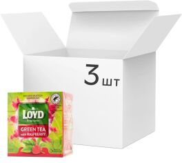 Акція на Набір Чаю Loyd зеленого зі смаком малини 20 шт х 1.5 г 3 пачки від Rozetka