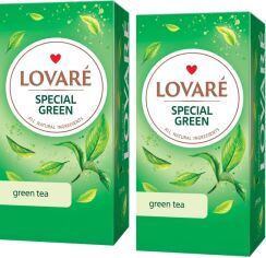 Акція на Упаковка чаю Lovare зеленого китайського «Special Green» 2 пачки по 24 пакетики від Rozetka