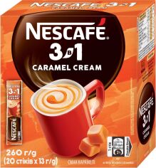 Акція на Напій кавовий NESCAFE 3-в-1 Caramel Cream зі смаком карамелі розчинний у стіках 20 шт х 13 г від Rozetka