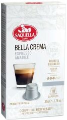 Акция на Кава в капсулах SAQUELLA Espresso Bella Crema 10 капсул от Rozetka