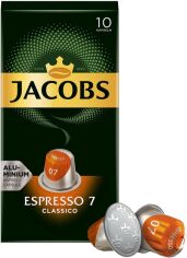 Акція на Кава мелена в капсулах Jacobs Espresso 7 Classico сумісні з Nespresso 10 шт від Rozetka
