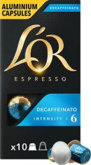 Акція на Кава в капсулах L'OR Espresso Decaffeinato без кофеїну 10 шт. від Rozetka