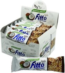 Акція на Упаковка батончиків-мюслів Fitto Light з кокосовою стружкою 25 г х 12 шт від Rozetka
