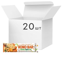 Акція на Упаковка батончиків-мюслі Vale з курагою частково глазуровані кондитерською глазур’ю Bono Bar 40 г х 20 шт від Rozetka