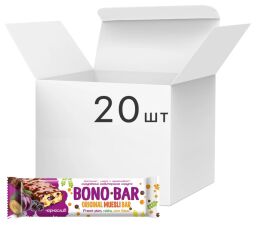 Акція на Упаковка батончиків-мюслі Vale з чорносливом глазуровані кондитерською глазур’ю Bono Bar 40 г х 20 шт від Rozetka