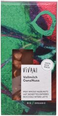 Акція на Шоколад Vivani молочний органічний з цілим лісовим горіхом 100 г від Rozetka
