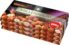 Акція на Упаковка шоколаду Millennium чорного з цілим горіхом 3 шт. х 100 г від Rozetka