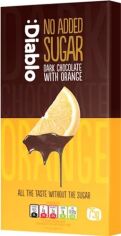 Акция на Чорний шоколад Diablo без додавання цукру з апельсином 75 г от Rozetka
