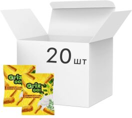 Акция на Упаковка сухариків пшенично-житніх GrizGo! зі смаком сметани та зелені 35 г х 20 шт от Rozetka