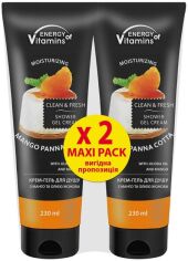 Акція на Упаковка гелю для душу Energy Of Vitamins Mango Panna Cotta 230 мл х 2 шт від Rozetka