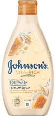 Акція на Доглядальний гель для душу Johnson's Vita-Rich Смузі з йогуртом, вівсом і медом 750 мл від Rozetka