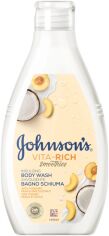 Акція на Релаксний гель для душу Johnson's Vita-Rich Смузі з йогуртом, кокосом і екстрактом персика 750 мл від Rozetka