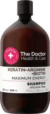 Акция на Шампунь The Doctor Health & Care Keratin + Arginine + Biotin Maximum Energy 946 мл от Rozetka