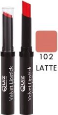 Акция на Помада Quiz Velvet long lasting lipstick 102 Latte 3 г от Rozetka