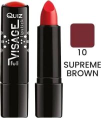 Акція на Помада Quiz Visage lipstick with Vitamin E Поживна 10 Supreme Brown 4.2 г від Rozetka