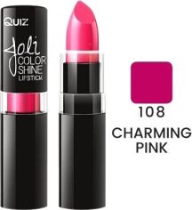 Акція на Помада Quiz Joli Color Shine long lasting lipstick 108 Charming Pink 4.2 г від Rozetka