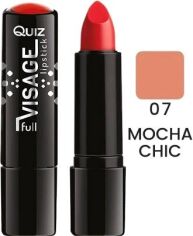Акция на Помада Quiz Visage lipstick with Vitamin E Поживна 07 Mocha Chic 4.2 г от Rozetka