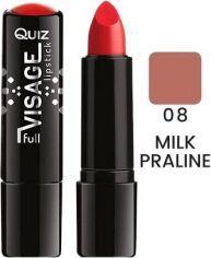 Акция на Помада Quiz Visage lipstick with Vitamin E Поживна 08 Milk Praline 4.2 г от Rozetka