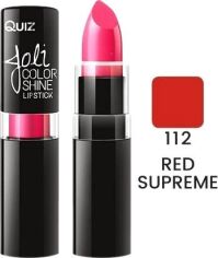 Акція на Помада Quiz Joli Color Shine long lasting lipstick 112 Red Supreme 4.2 г від Rozetka