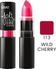 Акция на Помада Quiz Joli Color Shine long lasting lipstick 113 Wild Cherry 4.2 г от Rozetka