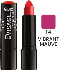 Акція на Помада Quiz Visage lipstick with Vitamin E Поживна 14 Vibrant Mauve 4.2 г від Rozetka