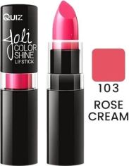 Акція на Помада Quiz Joli Color Shine long lasting lipstick 103 Rose Cream 4.2 г від Rozetka