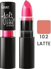 Акція на Помада Quiz Joli Color Shine long lasting lipstick 102 Latte 4.2 г від Rozetka
