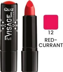 Акція на Помада Quiz Visage lipstick with Vitamin E Поживна 12 Red Currant 4.2 г від Rozetka