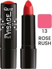 Акция на Помада Quiz Visage lipstick with Vitamin E Поживна 13 Rose Rush 4.2 г от Rozetka