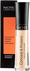 Акция на Рідкий консилер Note Conceal & Protect Liquid Concealer 02 Sand 4.5 мл от Rozetka