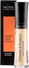 Акція на Рідкий консилер Note Conceal & Protect Liquid Concealer 03 Soft Sand 4.5 мл від Rozetka