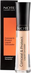 Акція на Рідкий консилер Note Conceal & Protect Liquid Concealer 05 Soft Ivory 4.5 мл від Rozetka
