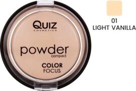 Акція на Пудра Quiz Color Focus powder with mirror з дзеркалом 01 light vanilla 12 г від Rozetka