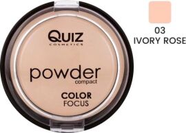 Акція на Пудра Quiz Color Focus powder with mirror з дзеркалом 03 ivory rose 12 г від Rozetka