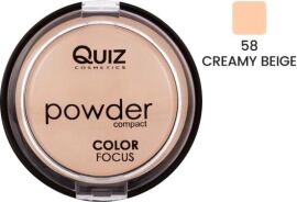 Акция на Пудра Quiz Color Focus powder with mirror з дзеркалом 58 creamy beige 12 г от Rozetka
