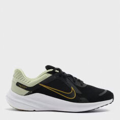 Акція на Чоловічі кросівки для бігу Nike Quest 5 DD0204-301 43 (9.5US) 27.5 см Чорні/Світло-зелені від Rozetka