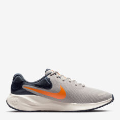 Акція на Чоловічі кросівки для бігу Nike Revolution 7 FB2207-009 41 (8US) 26 см Сірі/Оранжеві від Rozetka