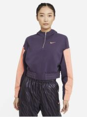 Акция на Худі жіноче Nike W Nsw Icn Clsh Hoodie Qz Mix CZ8164-573 XL Фіолетове от Rozetka
