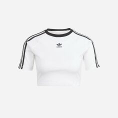 Акція на Футболка бавовняна спортивна коротка жіноча adidas Originals 3Stripes Baby IP0662 S Біла від Rozetka