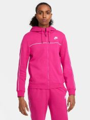 Акція на Толстовка на блискавці з капюшоном жіноча Nike Essential Fleece Full-Zip Hdy CZ8338-615 M Рожева від Rozetka
