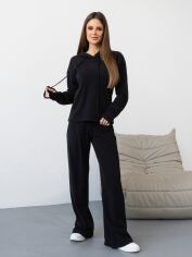 Акция на Спортивний костюм жіночий ISSA PLUS 14436 XL Чорний от Rozetka