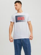 Акція на Футболка бавовняна довга чоловіча Jack & Jones 12233999-13 L White від Rozetka