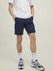 Акція на Шорти бавовняні чоловічі Jack & Jones 12165604-62038 S Navy Blazer від Rozetka