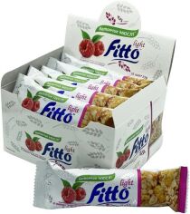 Акция на Упаковка батончиків-мюслів Fitto Light малина + гліцин 25 г х 12 шт от Rozetka
