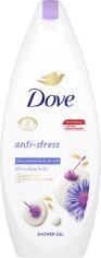 Акція на Гель для душу Dove Антистрес з блакитною ромашкою та вівсяним молоком 225 мл від Rozetka